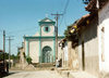 El Salvador - Ilobasco: street and colonial church - photo by G.Frysinger