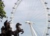 London: British Airways London Eye and Statue of Bodicea (photo by K.White)