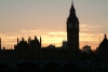 London: Big Ben and Houses of Parliament at sunset - silhouette - photo by K.White