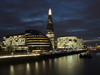 London, England: The Shard, City Hall, South Bank, Thames river - nocturnal - photo by A.Bartel