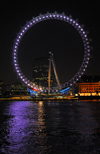 London: British Airways London Eye - Millennium Wheel - at night - photo by M.Torres