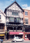 Chester, Cheshire, North West England, UK: tudor touch - art gallery - photo by M.Torres