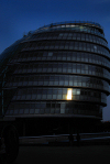 London: the City Hall - Leaning Tower of Pizzas or Fosters Nutsack - headquarters of the Greater London Authority and the Mayor of London - designed by Norman Foster - south bank - photo by M.Torres