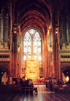 Liverpool, Merseyside, North West England, UK: at the mass - inside Liverpool Anglican Cathedral - photo by M.Torres