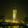 England - London: Big Ben and Westminster bridge - nocturnal lights - photo by W.Allgower