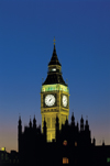England - London: Big Ben and parliament silhouette - nocturnal - photo by A.Bartel
