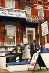 Margate, Kent, South East England: Jake and Elwood, the Blues Brothers outside the Malvern hotel and blues grill - Eastern Esplanade, Cliftonville - photo by I.Middleton
