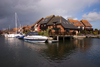 Hythe, New Forest, Hampshire, South East England, UK: boats and house on stilts - Hythe Marina - Solent - photo by I.Middleton