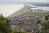 Portland Bill, Dorset, South West England, UK: view of Chesil Beach, a tombolo that connects the Isle of Portland to Weymouth - photo by I.Middleton