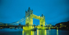 London, England: Tower Bridge - it carries the A100 Tower Bridge Road - nocturnal - photo by A.Bartel