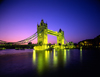 London, England: Tower Bridge - nocturnal - opened in 1894 by The Prince of Wales, the future King Edward VII - photo by A.Bartel