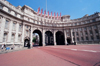 London: Admiralty Arch - the Royal Navy flies its flags - gateway from Trafalgar Square to Buckingham Palace - designed by Sir Aston Webb - photo by Craig Ariav)