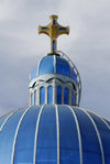 Eritrea - Keren, Anseba region: blue dome of the Catholic Cathedral - photo by E.Petitalot