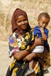 Eritrea - Hagaz, Anseba region - a mother with a toddler - photo by E.Petitalot