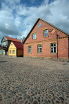 Estonia - Viljandi: red brick building - photo by A.Dnieprowsky