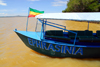 Lake Tana, Amhara, Ethiopia: Kebran Gabriel Monastery - Ephrasinia - boat in the pier - photo by M.Torres