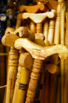 Addis Ababa, Ethiopia: merkato - dulas - wooden staffs used by Amhara men - mequamia praying stick - photo by M.Torres