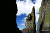 Vestmanna bird cliffs, Streymoy island, Faroes: sea stack - spiky rock pinnacle - photo by A.Ferrari