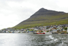 Klaksvik, Boroy island, Noroyar, Faroes: town and fishing vessels seen from the sea - Leirvksfjrur - photo by A.Ferrari