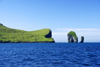 Drangarnir sea stacks, Vgar island, Faroes: Stri Drangur and Ltli Drangur - photo by A.Ferrari