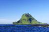 Tindhlmur islet, Vgar island, Faroes: giant basalt layer cake - it has five peaks, named Ytsti, Arni, Ltli, Breii, Bogdi - photo by A.Ferrari