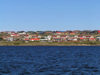 Falkland islands / Islas Malvinas - East Falkland: Stanley / Puerto Argentino - town from the sea - photo by Captain Peter
