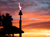 Denarau Island, Viti Levu, Fiji: torch at sunset - photo by B.Cain