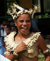 Rabi Island, Vanua Levu Group, Northern division, Fiji: female dancer - photo by R.Eime