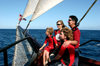 Fiji: family on a Norwegian schooner enjoying a day at sea - photo by R.Eime