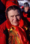 Finland - Lapland - Ivalo - Sami woman in traditional atire - Arctic images by F.Rigaud