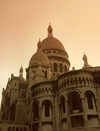 France - Paris: Sacre-Coeur basilica - sepia - photo by K.White