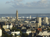 Le Havre, Seine-Maritime, Haute-Normandie, France: the city and the port - spires and oil tanks - photo by A.Bartel