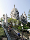 France - Paris: Sacre-Coeur basilica - stairs - 18th arrondissement - Right Bank - photo by K.White