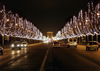 France - Paris: night - Avenue Des Champs Elysees - Christmas lights (photo by K.White)