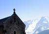 France / Frankreich -  Le Grand Bornand (Haute Savoie): church and the mountains (photo by K.White)