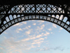 France - Paris: Parisian sky and Arch of the Eiffel Tower (photo by J.Kaman)