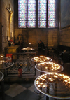 France - Paris: praying - candels inside the cathedral of Notre Dame (photo by J.Kaman)