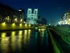France - Paris: Notre Dame - le de la Cit - night on the Seine - photo by A.Caudron