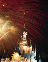 Paris, France: EuroDisney - fireworks and fantasy castle - Marne-la-Valle - photo by A.Bartel