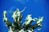 Paris, France: Grand Palais des Beaux-Arts, quadriga on a triumphant ride towards the Invalides - sculpture 'LHarmonie triomphant de la Discorde' by Georges Rcipon using hammered copper - 8e arrondissement - photo by M.Torres