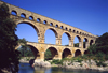 Gard, Languedoc-Roussillon, France: Pont du Gard - Roman aqueduct bridge with three levels of arches - 1st century AD - part of a 50 km-long aqueduct that carried water from Uzs (Ucetia) to Nmes (Nemausus) - Unesco world heritage site - photo by A.Bartel