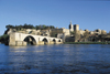 Avignon, Vaucluse, PACA, France: Avignon Bridge (Pont Saint-Bnezet / Pont d'Avignon), Notre Dame des Doms cathedral and the Papal Palace (Palais des Papes) - Rhne River - UNESCO World Heritage Site - photo by R.Eime