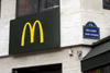 Paris, France: McDonalds golden arches logo on Boulevard Saint Germain - 5e arrondissement - photo by A.Bartel