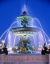 France - Paris: Place de la Concorde - fountains of gold (photo by David S. Jackson)