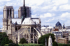 Paris, France: Notre Dame Cathedral - seen from the east - apse and flying buttresses - Gothic architecture - chevet et arcs-boutants -  Ile de la Cit, 4e arrondissement - photo by K.Gapys