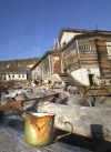 Franz Josef Land - Hooker Island: abandoned polar station Thikaya (photo by Bill Cain)