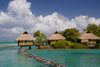 Papetoai, Moorea, French Polynesia: InterContinental Hotel - overwater bungalows - South Pacific Ocean - photo by D.Smith