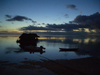 French Polynesia - Moorea / MOZ (Society islands, iles du vent): dusk on a lagoon - photo by R.Ziff