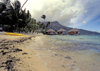 French Polynesia - Bora Bora / Pora-Pora / BOB (Society islands, iles sous le vent): Matira Point - tranquil beach  (photo by A.Walkinshaw)