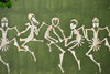 Libreville, Estuaire Province, Gabon: dancers - wall decoration at the Saint Exupry French Cultural Centre - CCF - Quartier Mbolo - 1er arrondissement - boulevard Triomphal El Hadj Omar Bongo - photo by M.Torres